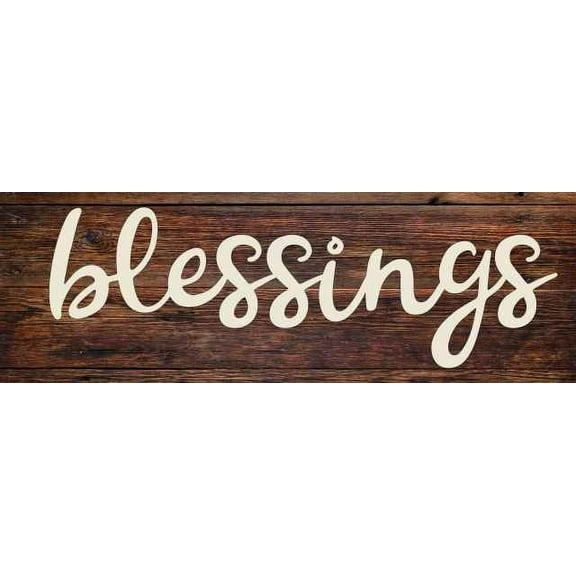 Blessings Rustic Looking Wood Sign Wall Décor Gift 8x24 Wood Sign B3-08240028100