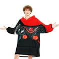thumbnail image 1 of BlessLiving Wearable Blanket Hoodie for Kids, Oversized Sherpa Fleece Sweatshirt Blanket, 60x40", 1 of 8