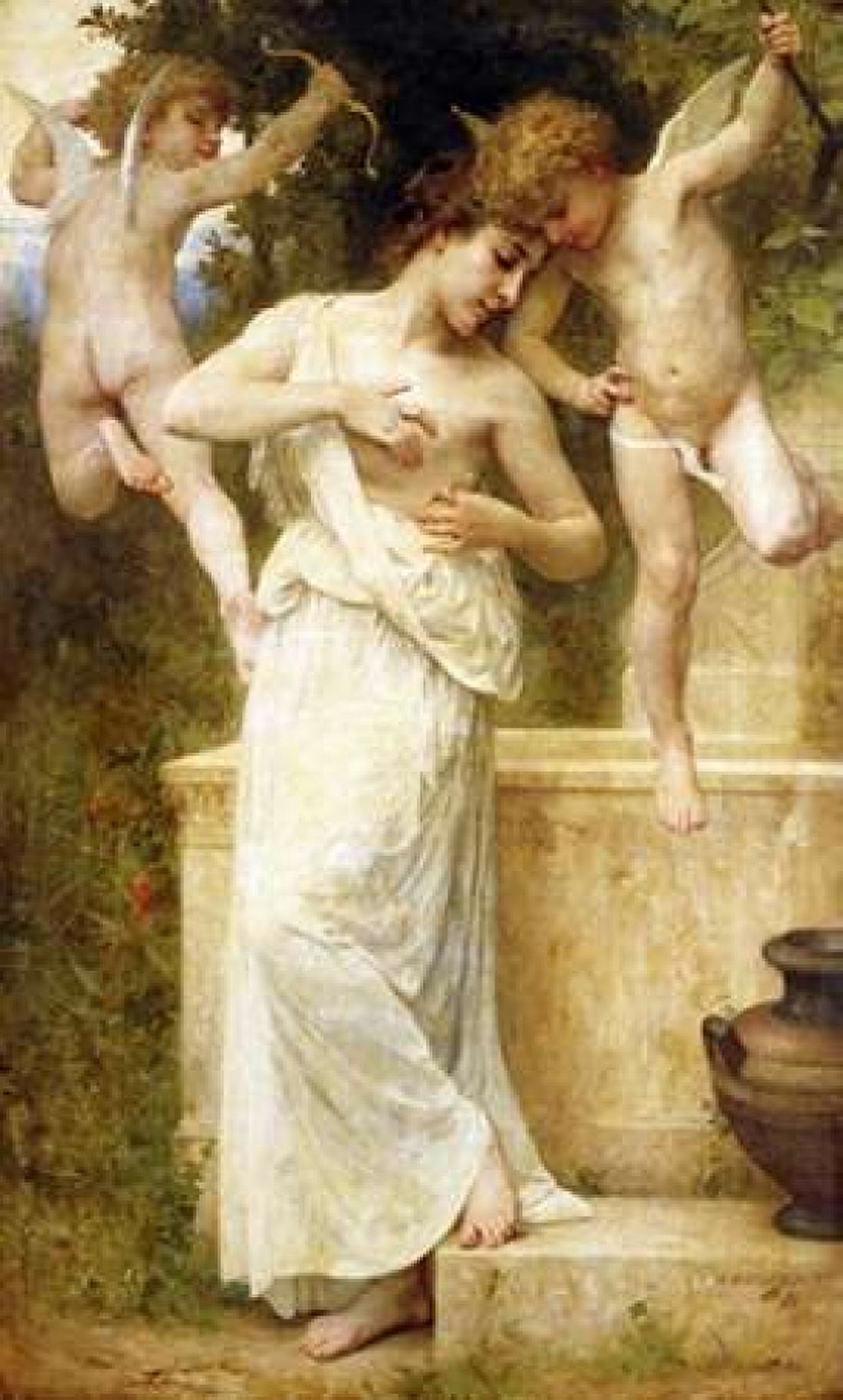 Blessures DAmour Canvas Art - William-Adolphe Bouguereau (24 x 36)