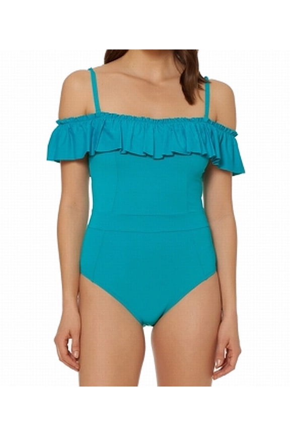 Off-The-Shoulder One-Piece Swi Summer Teal 6 6