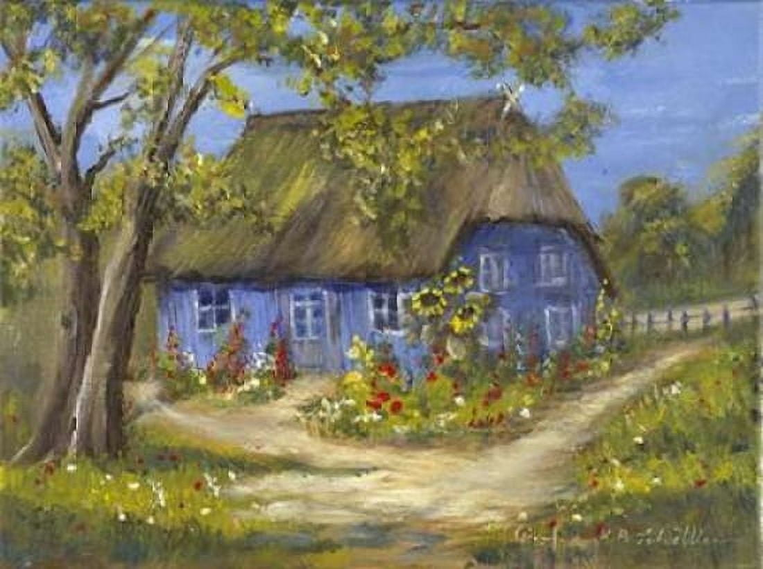 Bleu House II Canvas Art - Katharina Schottler (18 x 24)
