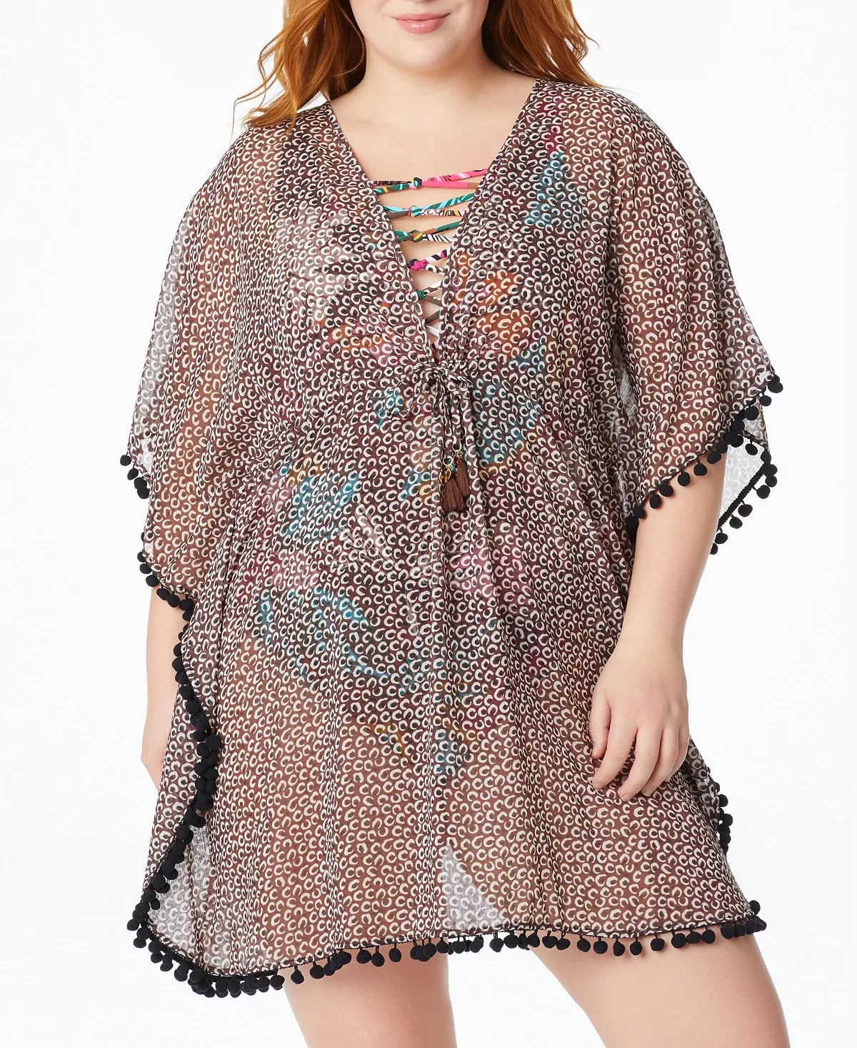 Bleu Rod Beattie Plus Size Caftan Swim Cover Up - Women's Beach Pool Coverup