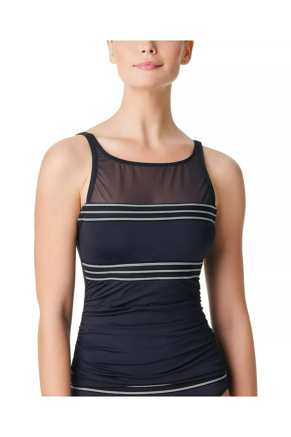 Bleu Rod Beattie BLACK Off the Grid Tankini Swim Top, US 8