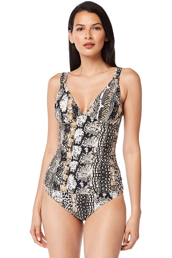 Bleu Rod Beattie Tankini Bikini Top Swimsuit Natural 10