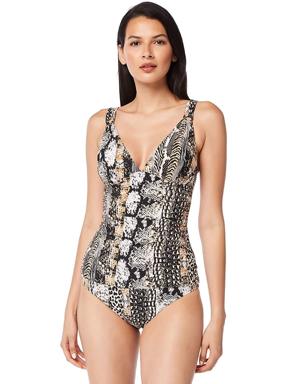 Glam Stand Animal Print Support Standard Straps Bikini & Tankini Tops Women's 10