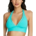 thumbnail image 1 of Bleu Rod Beattie Women's Bikini Top V-Neck Halter Blue 14, 1 of 4