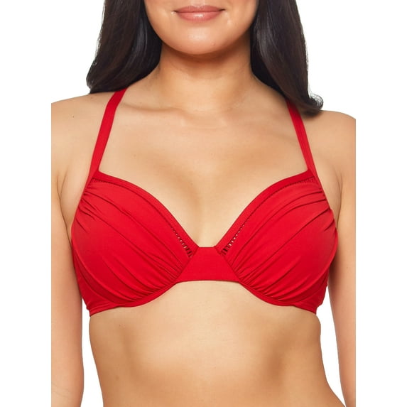 Bleu Rod Beattie Womens Behind The Seams Underwire Bikini Top D-DD Cups Style-RBSM22355D Swimsuit