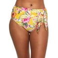 thumbnail image 1 of Bleu Rod Beattie Womens High-Waist Draped Side-Tie Bikini Bottom Style-RBPR22572 Swimsuit, 1 of 2