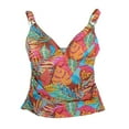 thumbnail image 1 of Bleu By Rod Beattie Women's Tankini Swim Top Palms Multi 10, 1 of 2