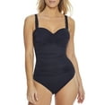 thumbnail image 1 of Bleu Rod Beattie Women's Standard Kore Shirred Bandeau One-Piece, Black, 1 of 2