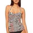 thumbnail image 1 of Bleu Rod Beattie Some Like it Hot Natural Draped Bandeau Tankini Top 8 / Multi Color, 1 of 2