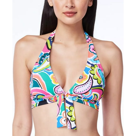 Bleu by Rod Beattie Tie-Front Halter Bikini Top