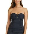 thumbnail image 1 of Bleu by Rod Beattie Women's Black Ring Me Up Draped Bandini Top 14, 1 of 4