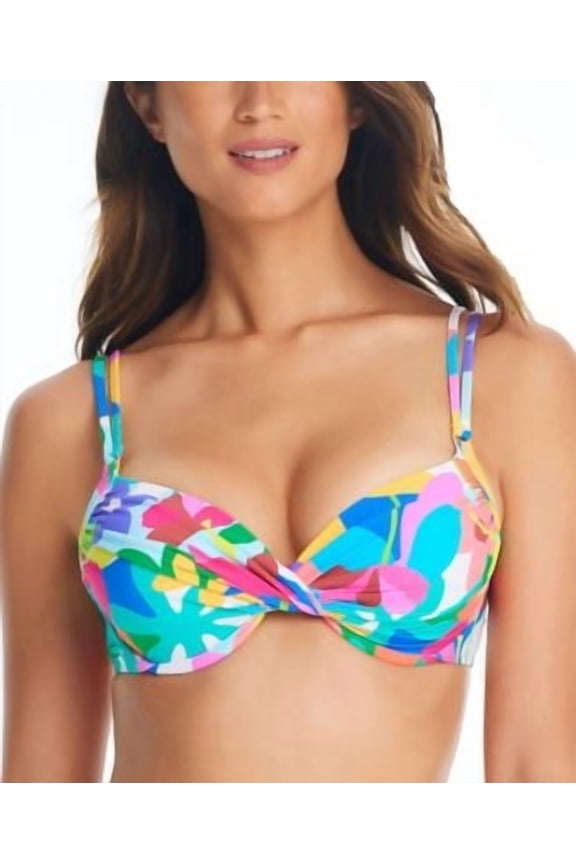 Rod Beattie Bleu Women's Away We Go Bikini Top, Multicolor, Size 6