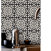 Bleucoin Encaustic Peel & Stick Vinyl Tile Stickers – Stylish, Water-Resistant, Renter-Friendly, Removable | Pack of 44 Pieces for DIY Home Improvement