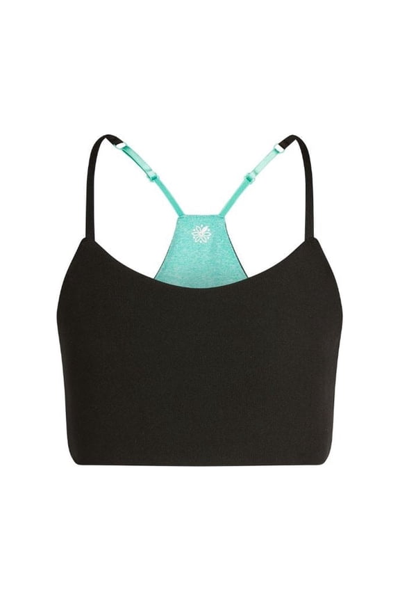 Bleum Racerback Girls Sports Bra Ultra-soft Seamless Reversible Adjustable Girls First & Teen Sports Bra, Sizes 8-22, 1-Pack