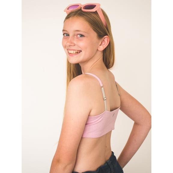 Bleuet Bleum Ultra-soft Seamless Reversible Adjustable First Teen Bra, Sizes 8-22, 1-Pack