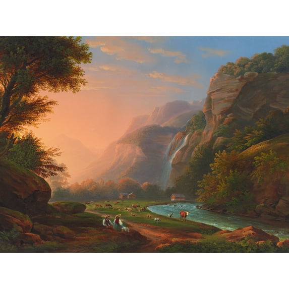 Bleuler Falchernbach Switzerland Landscape Painting Extra Large XL Wall Art Poster Print
