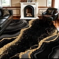 thumbnail image 1 of Bleum Cade 5'x7' Area Rugs for Living Room, Black Gold Marble Swirl Abstract Rug Ultra Soft Washable Rugs for Bedroom, Anti Slip Durable Carpet for Dining Room, 1 of 11