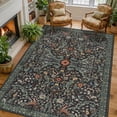 thumbnail image 1 of Bleum Cade 5'x7' Dark Floral Area Rug for Living Room, Vintage Boho Washable Low Pile Rug, Distressed Retro Ultra Soft Non Slip Stain Resistant Indoor Carpet for Bedroom Dining Room Home Decor, 1 of 10