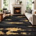 thumbnail image 1 of Bleum Cade 8'x10' Area Rugs for Living Room, Washable Rugs Modern Rugs for Bedroom Dinning Room,Abstract Rug Ultra Soft Non Slip Durable Large Carpet Home Decor, Black Gold, 1 of 14