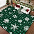 thumbnail image 1 of Bleum Cade 8'x10' Christmas Snowflake Area Rugs for Living Room, Washable Rugs for Bedroom Dinning Room,Green Buffalo Plaid Rug Ultra Soft Non Slip Durable Large Carpet Home Decor, 1 of 9