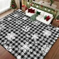 thumbnail image 1 of Bleum Cade 8'x10' Christmas Snowflake Area Rugs for Living Room, Washable Rugs for Bedroom Dinning Room,Grey Buffalo Plaid Rug Ultra Soft Non Slip Durable Large Carpet Home Decor, 1 of 9