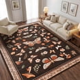 thumbnail image 1 of Bleum Cade  8'x10' Large Area Rugs for Living Room,Washable Rugs Butterfly Mushroom Rugs for Bedroom,Super Soft Low-Pile Non Slip Foldable Carpet for Office Nursery Dining Room,Brown, 1 of 10