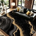 thumbnail image 1 of Bleum Cade 8'x10' Area Rugs for Living Room, Washable Rugs Modern Rugs for Bedroom Dinning Room,Marble Abstract Rug Ultra Soft Non Slip Durable Large Carpet Home Decor, Black Gold, 1 of 10