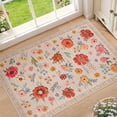 thumbnail image 1 of Bleum Cade 2x3 Small Area Rugs for Entryway, Boho Floral Washable Rug, Non Slip Door Mat Indoor Ourdoor, Soft Faux Wool Low-Pile Welcome Door Mat for Hallway Laundry, 1 of 10
