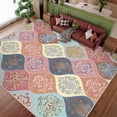 thumbnail image 1 of Bleum Cade Boho Floral Area Rug 5x7 Washable Soft Faux Wool Rug Carpet for Living Room Bedroom, 1 of 10