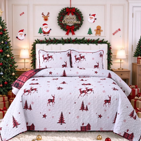 Friendly Snowman 3-Piece Quilted Bedding Set - Walmart.com