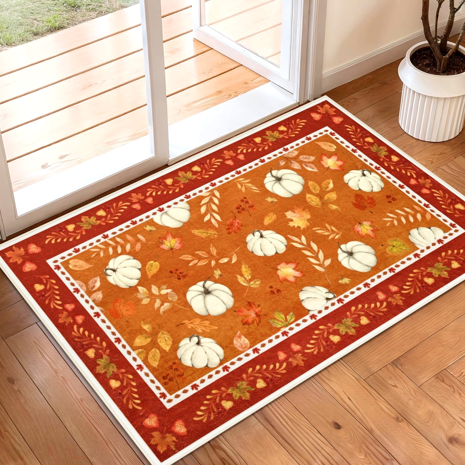 Bleum Cade Fall Area Rugs 2x3 Entryway Rug,Non Slip Washable Door Mat ...
