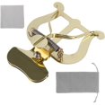 Bleylajoy Golden Trombone Marching Lyre Clamp On Clip Storage Bag