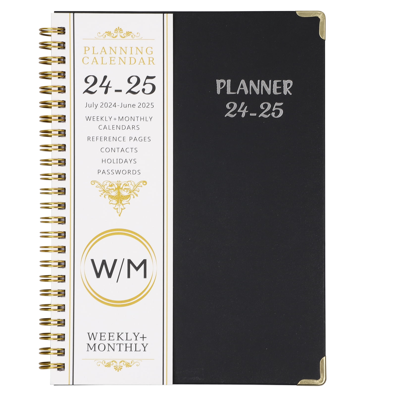 2024 Academic Year Weekly & Monthly Planner - 8.5" X 6.2", Twin-Wire Bound, With Tabs, Thick Paper, Bookmark