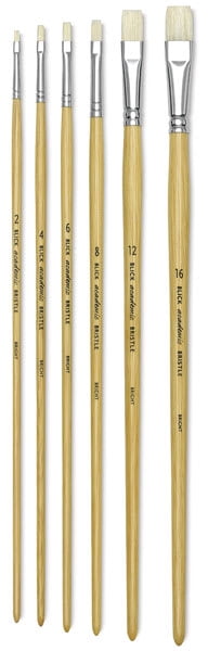 Blick Academic Bristle Brush Set - Bright, Set of 6