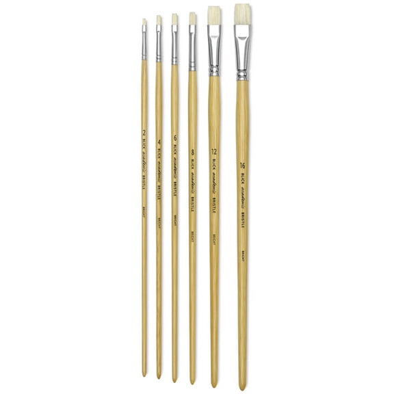Blick Academic Bristle Brush Set - Bright, Set of 6