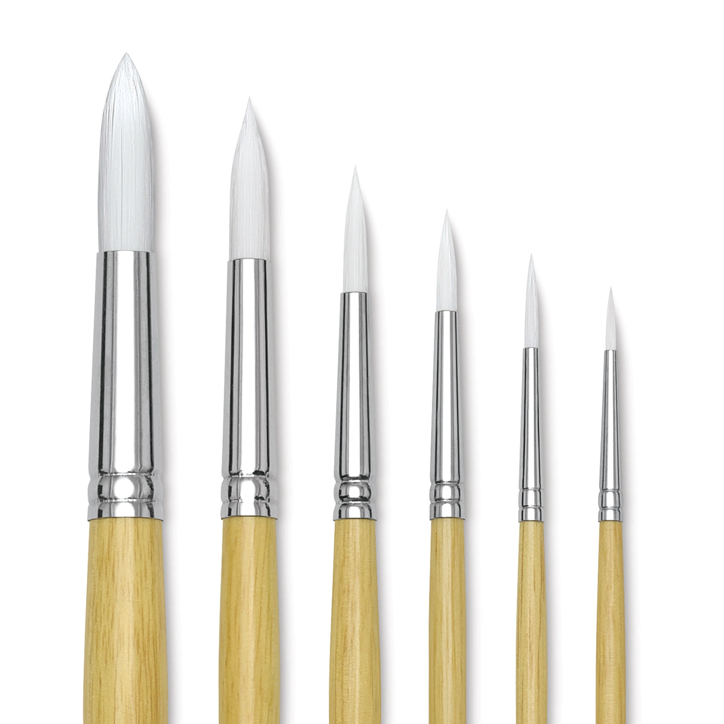 Blick Academic White Synthetic Brush Set - Round, Set of 6