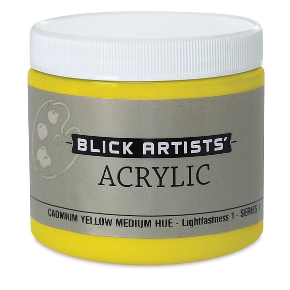Blick Artists' Acrylic - Cadmium Yellow Medium Hue, 16 oz jar