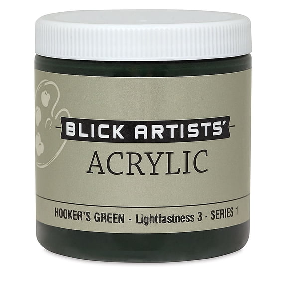Blick Artists' Acrylic - Hooker's Green, 8 oz jar