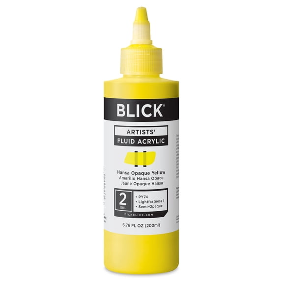 Blick Artists Fluid Acrylic - Hansa Opaque Yellow, 200 ml