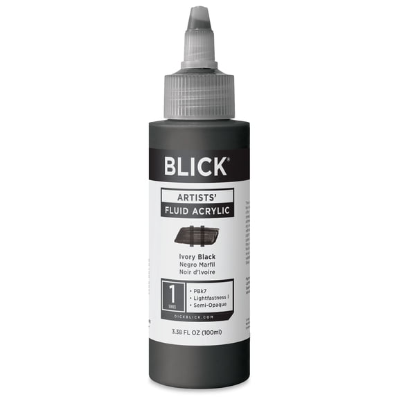 Blick Artists Fluid Acrylic - Ivory Black, 100 ml