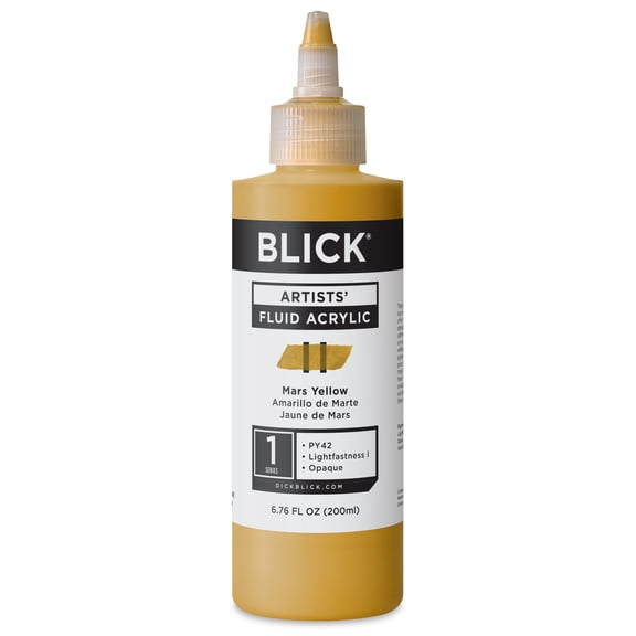 Blick Artists Fluid Acrylic - Mars Yellow, 200 ml