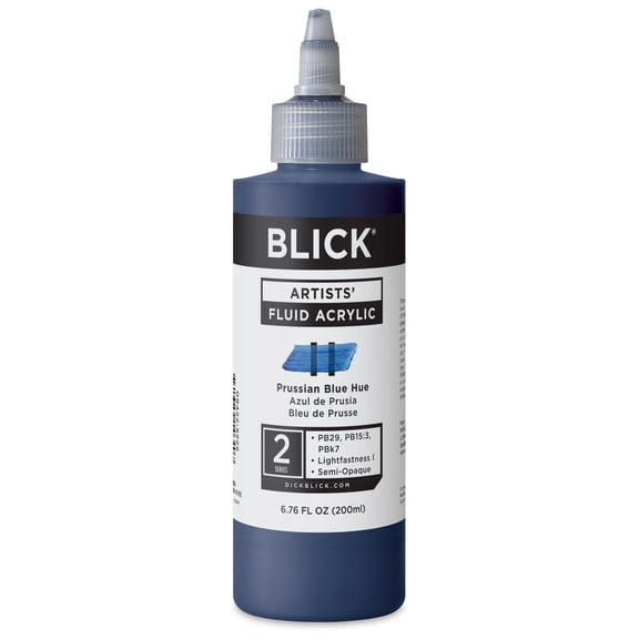Blick Artists Fluid Acrylic - Prussian Blue Hue, 200 ml
