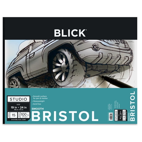 Blick Bristol Pad - 19" x 24", Smooth, 15 Sheets