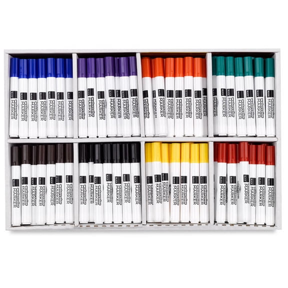 Blick Broadline Water-Based Marker Set - Set of 200, Classroom Pack, Assorted Colors