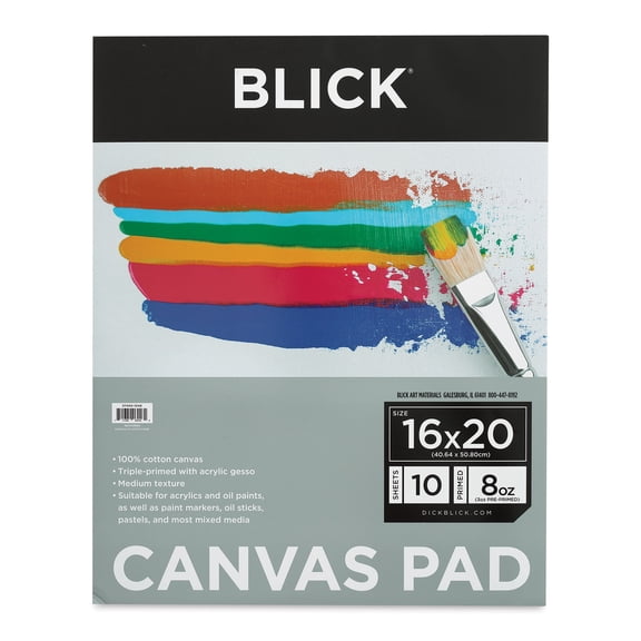 Blick Canvas Pad - 16" x 20", 10 Sheets