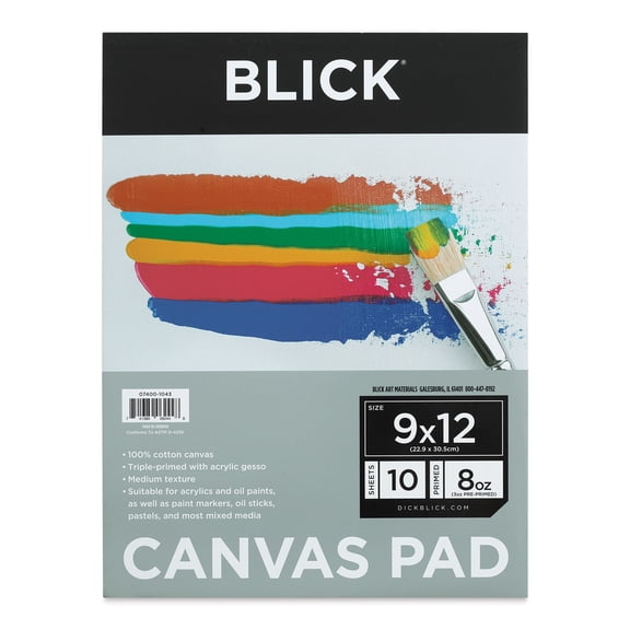 Blick Canvas Pad - 9" x 12", 10 Sheets