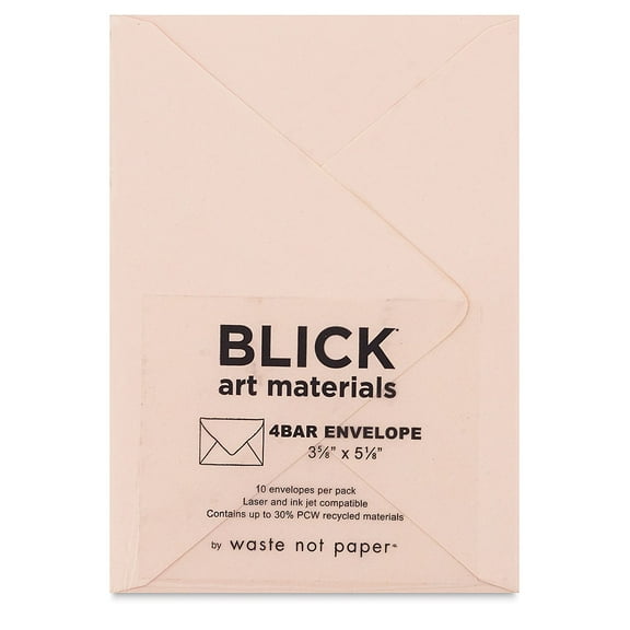 Blick Cards and Envelopes - 4 Bar Envelope, Luxe Blush, 3-5/8" x 5-1/8", Pkg of 10