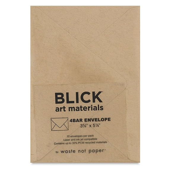Blick Cards and Envelopes - 4 Bar Envelope, Paper Bag, 3-5/8" x 5-1/8", Pkg of 10